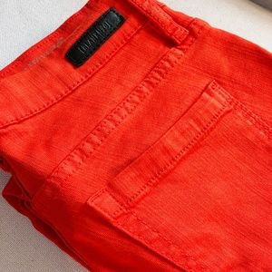 Blank NYC Fiery Red Spray On Jeans
